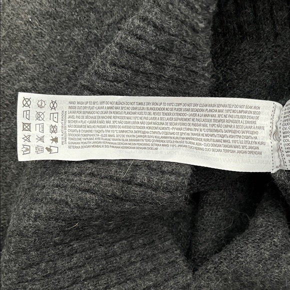 Mango Charcoal Grey Oversized Crewneck Wool Blend Sweater, Size M - Picture 11 of 11